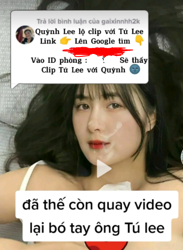 1 hình ảnh chế trên tiktok gần đây liên quan tới Tú Lee và Quỳnh Alee