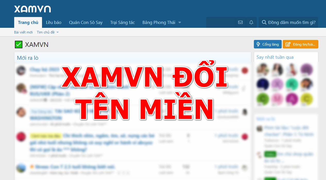 Xamvn forum đổi domain thường xuyên