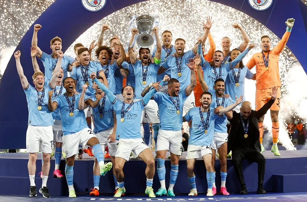 Man City lần đầu tiên vô địch Champions League, hoàn tất ‘cú ăn ba’ vĩ đại |  Việt Nam+ (Việt NamPlus)