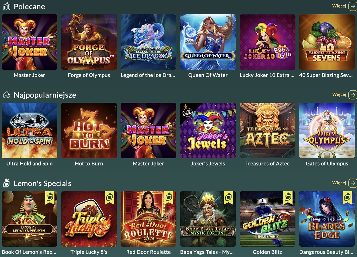 Lemon Kasyno Cry | Ponad 2000 Gier Kasynowych