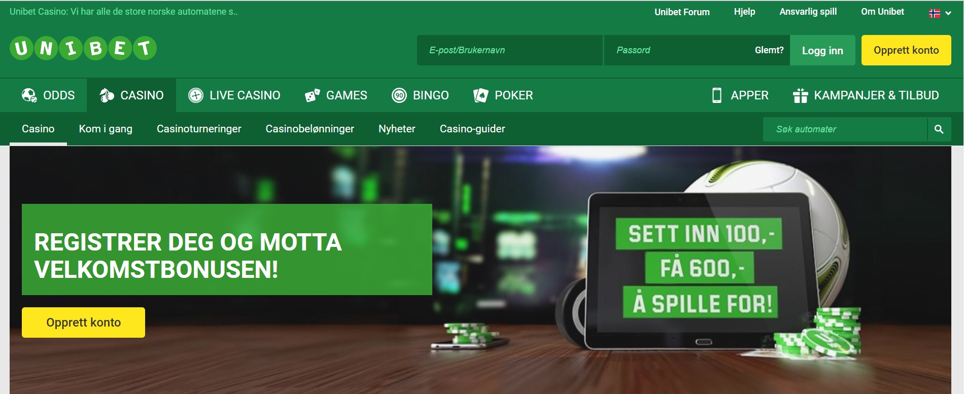 Unibet Casino - Les alt om Unibet her - Automater.org