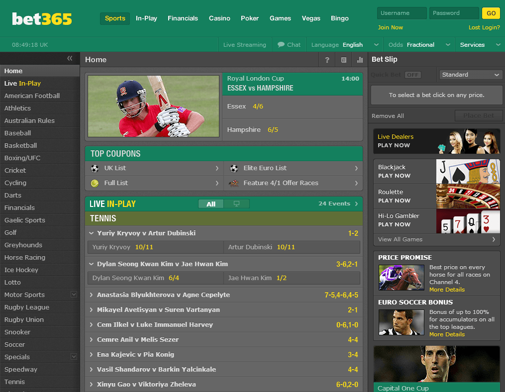 bet365 – Online Sports Betting Site Review and Insight