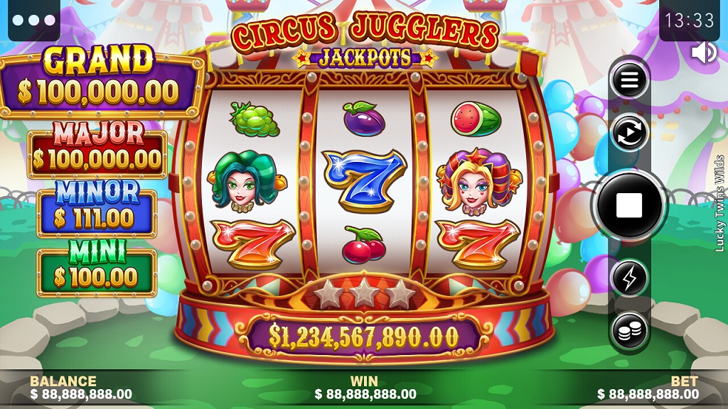 Circus Jugglers Jackpots Slot > Review and Free Play Demo