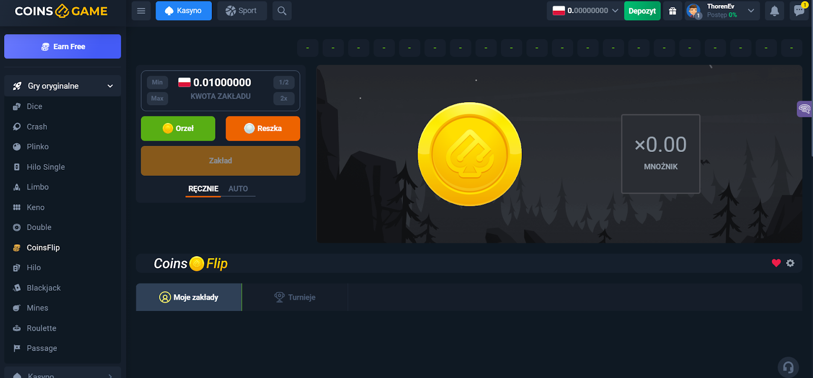 Coins Game - Kasyno Online i Zakłady Sportowe - Oficjalna strona