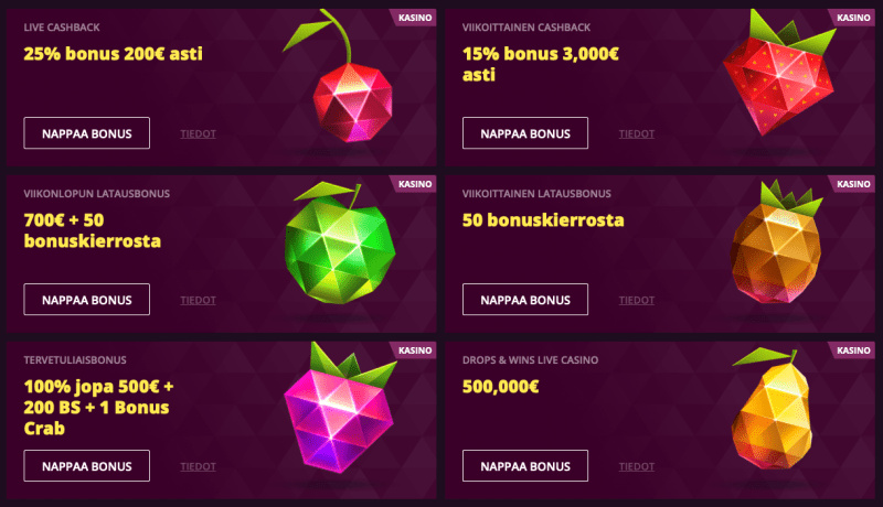 Malina Casino arvostelu & 500€ bonus + 200 ilmaiskierrosta