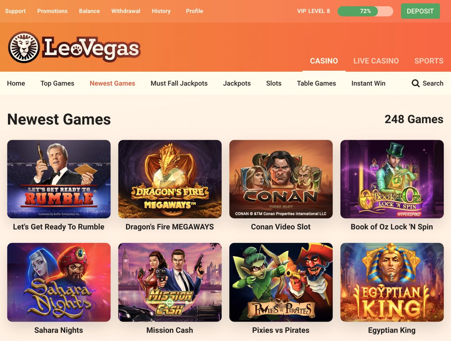 LeoVegas Casino - Unrivaled Starburst Slot Experience
