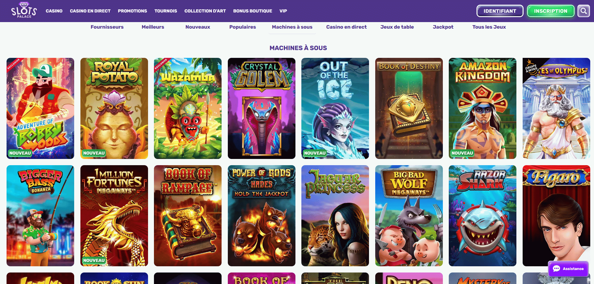 SlotsPalace Casino Avis | Test & Bonus 1000 € + 50 FS