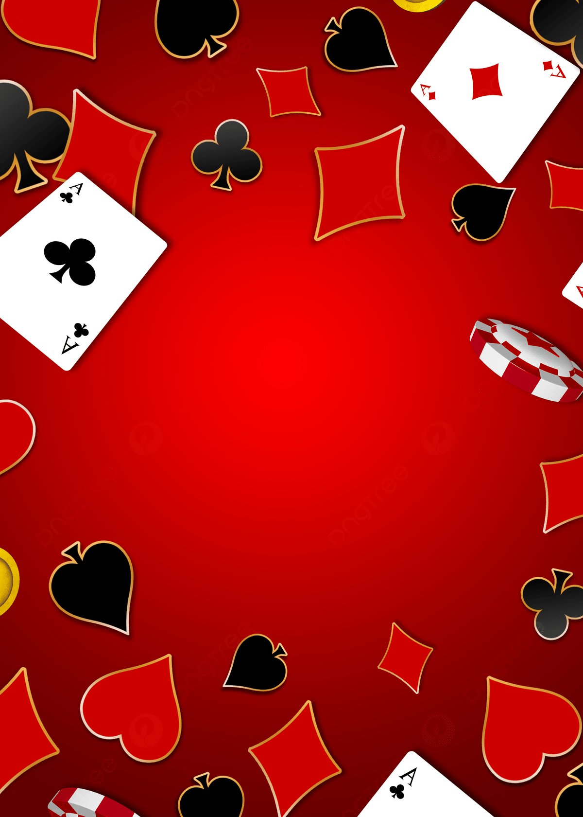 Red Poker Decor Casino Background Wallpaper Image For Free Download ...
