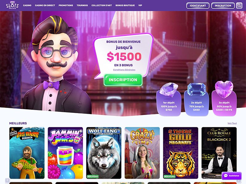 Slots Palace Casino : 1 000€ De Bonus Pour Jouer En Ligne