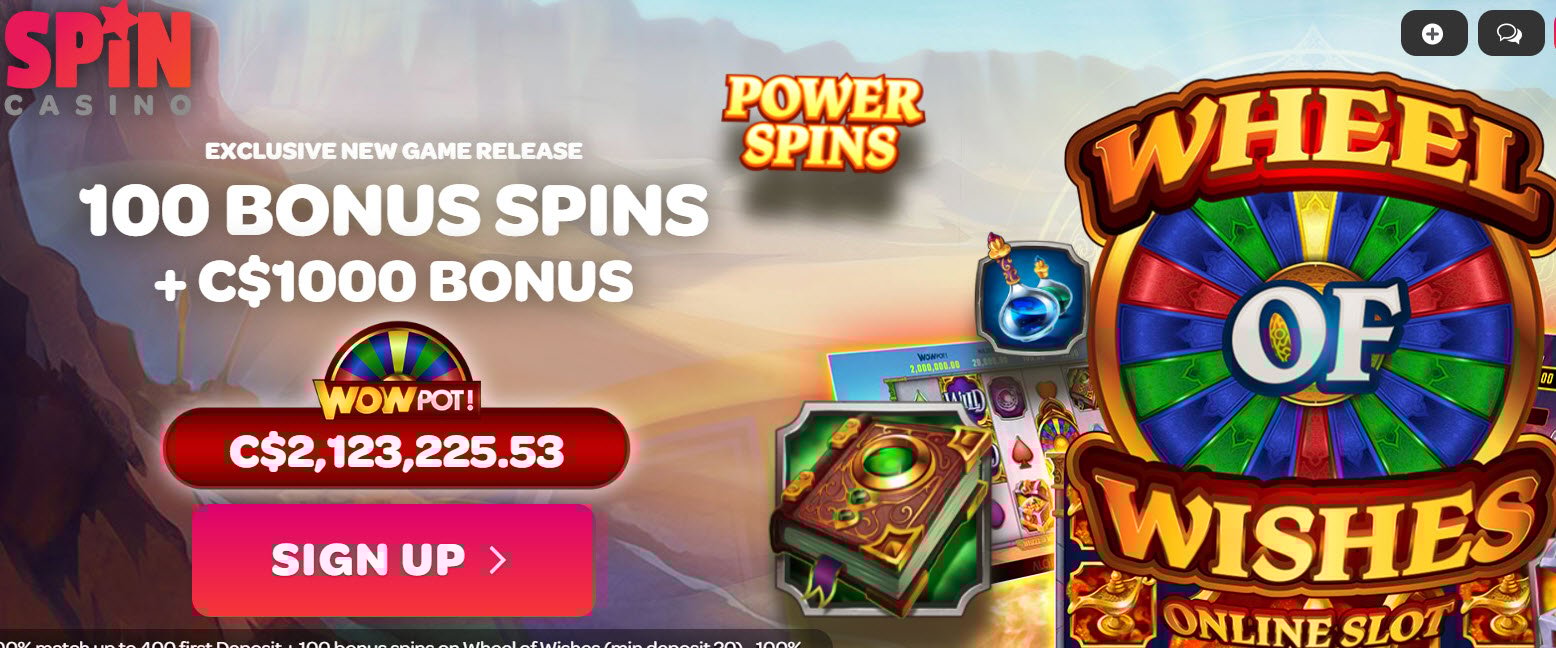 SPIN Casino no deposit bonus codes - (100 FREE SPINS)