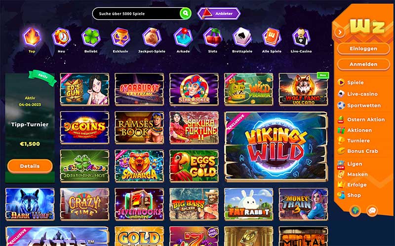 Wazamba Casino Bewertung : Spiele & Bonusangebote